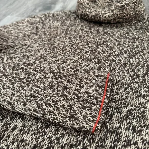 Gap Women’s Size L Turtleneck Knit Sweater Natural Wool/Cotton Blend Brown - Picture 2 of 10
